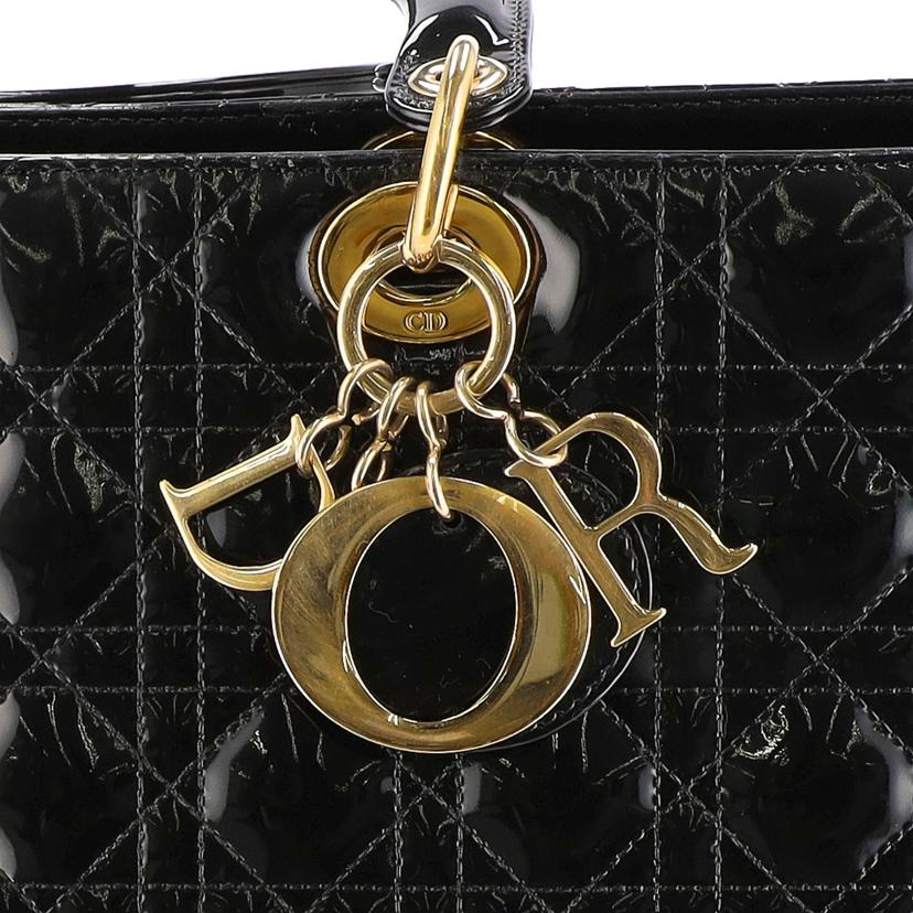 ChristianDior クリスチャンディオール/レディーディオールパテントレザーカナージュ2wayハンド/VRB44560//17-*******/ABランク/24