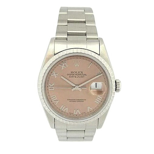 ROLEX ロレックス/デイトジャスト/16220/サーモンピンク/ローマン/T番/メーカー正規保証(2027年5月迄)/16220//T73****/Aランク/88