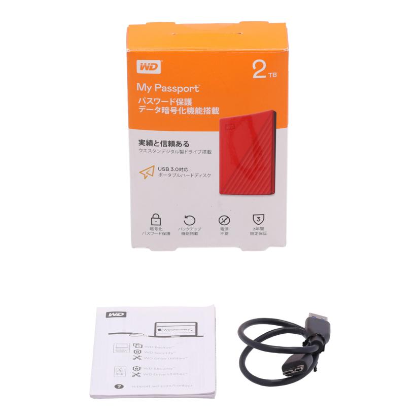 Western Digital WD ウエスタンデジタル /ポータブルHDD 2TB/My Passport/WDBYVG0020BRD-JESN//WX52AA1CA462/Bランク/67