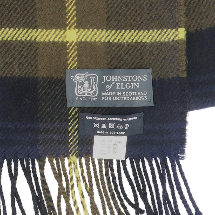 JOHNSTONS of ELGIN ジョンストンズオブエルガン/カシミアマフラー/1336-343-3799//ABランク/91