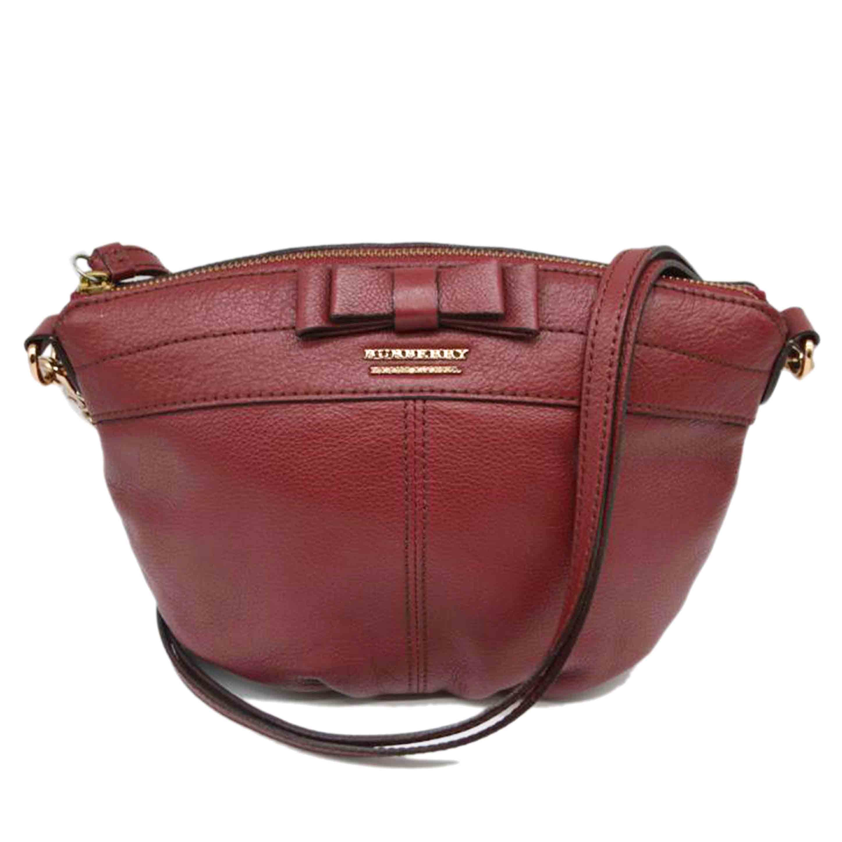 BURBERRY バーバリー/ノバチェックリボンレザーショルダー/ルージュ/E2108-603-16//ABランク/89