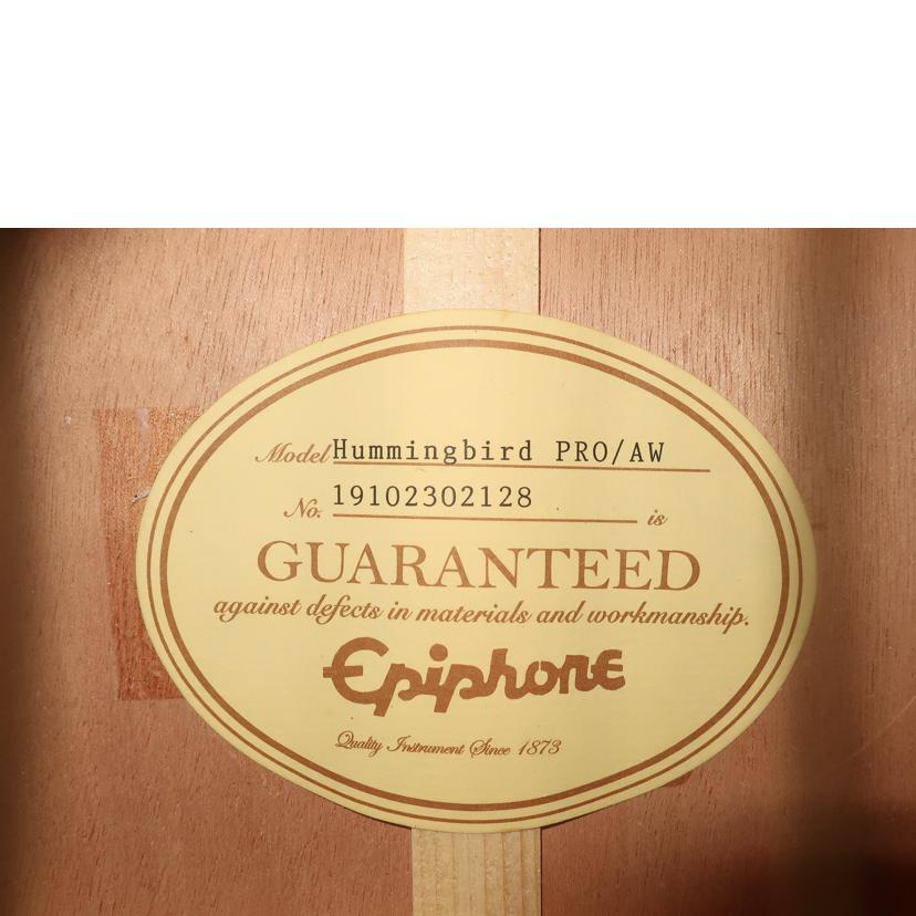 Epiphone エピフォン/ハミングバードプロ アコースティックギター オールホワイト/Hummingbird Pro//19102302128/Bランク/65