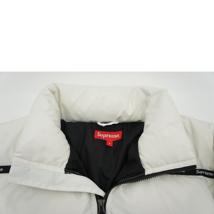 Supreme シュプリーム/logo tape Puffyジャケット/ホワイト×ブラック系//Aランク/19