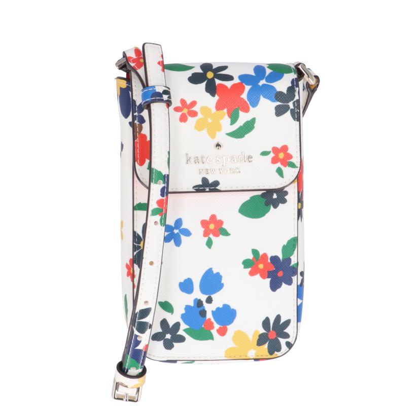 kate spade ケイトスペード/ステイシーセーリングフローラルフラップフォンクロスボディ/WIR0052//Aランク/09