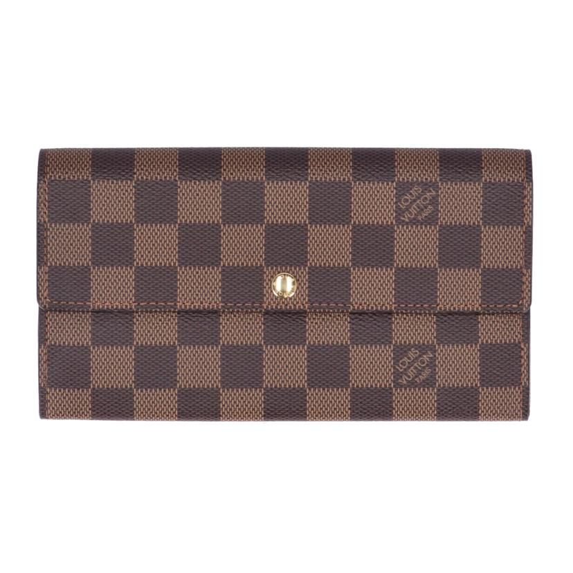 LV ルイヴィトン/ポルトフォイユ・サラ/ダミエ・エベヌ/N31734//CA5***/Aランク/75