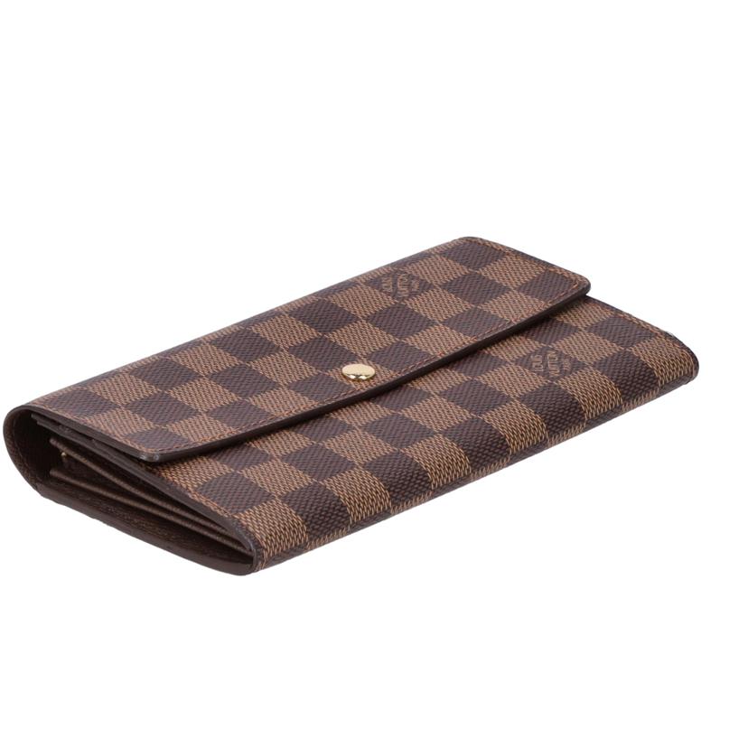 LV ルイヴィトン/ポルトフォイユ・サラ/ダミエ・エベヌ/N31734//CA5***/Aランク/75