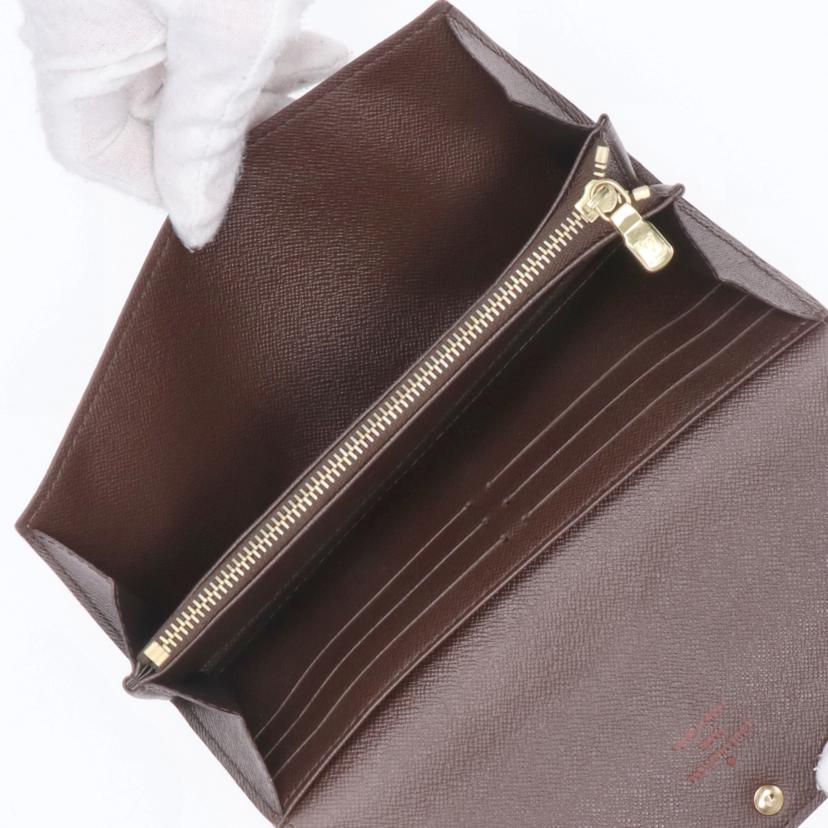 LV ルイヴィトン/ポルトフォイユ・サラ/ダミエ・エベヌ/N31734//CA5***/Aランク/75