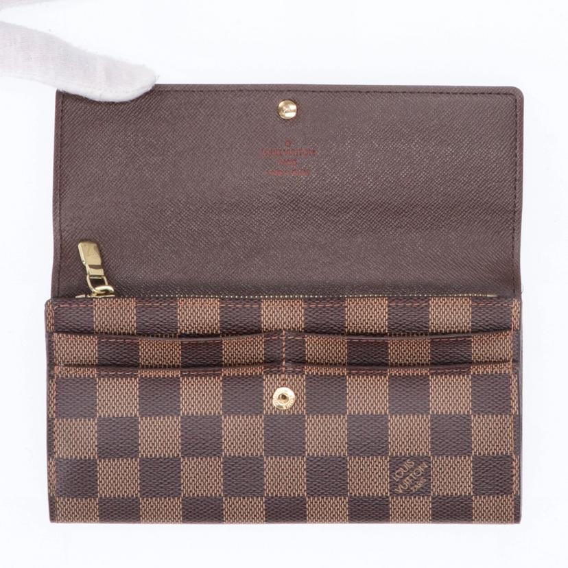 LV ルイヴィトン/ポルトフォイユ・サラ/ダミエ・エベヌ/N31734//CA5***/Aランク/75