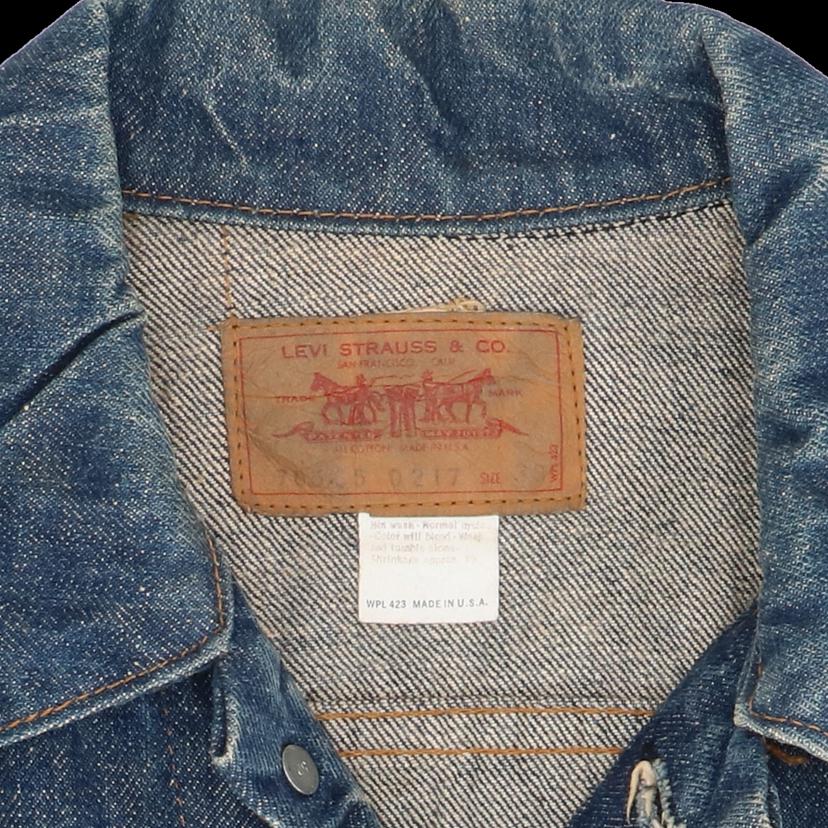 Levi’s リーバイス/70’s/4th/デニムジャケット/USA製/ヴィンテージ/レア/裏ボタン52入手困難/70505紙ケアタグ//ABランク/82
