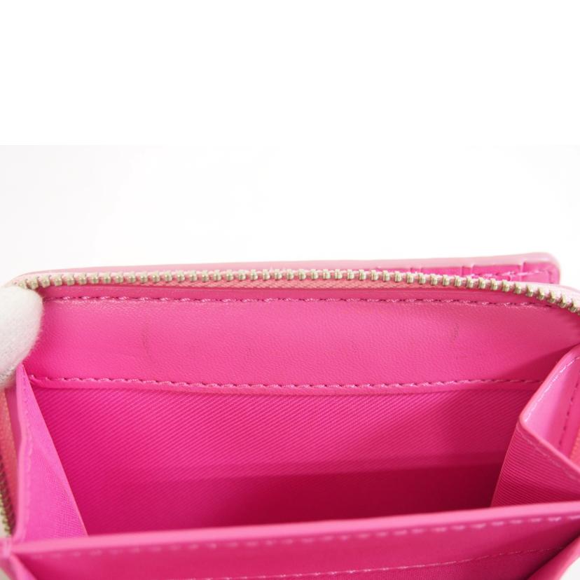 MARC JACOBS マークジェイコブス/レザーデボスロゴコンパクトウォレット//Aランク/71