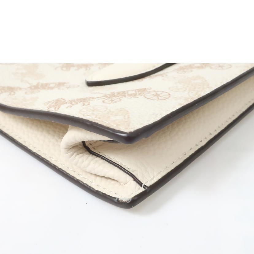 COACH コーチ/クラッチ/セカンドバッグ ロゴホワイトベージュ 総柄/91277//Aランク/65