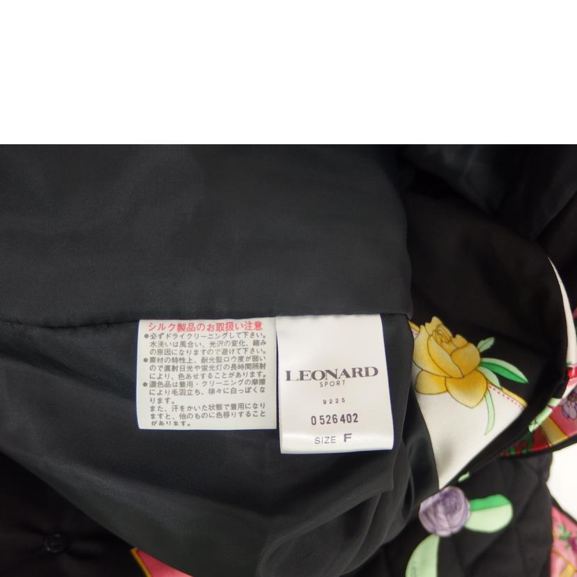 LEONARD レオナール/LEONARD キルティングジャケット/シルク100%:ブラック//ABランク/82