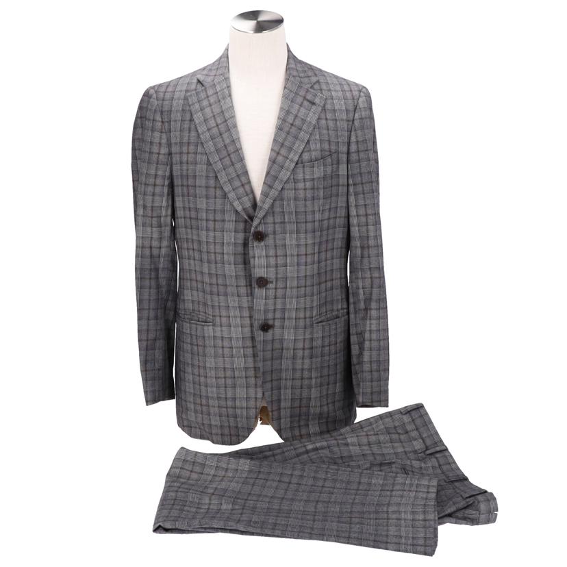 ISAIA アイザイア/スーツ・セットアップ2点/グレーチェック系//ABランク/19