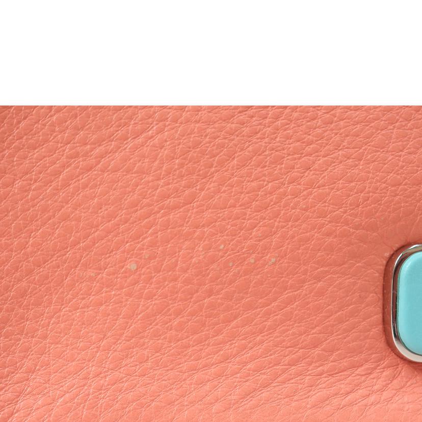 MARC BY MARC JACOBS マークバイマークジェイコブズ/レザーショルダーバッグ ライトブルー コーラルピンク イエロー//Aランク/65