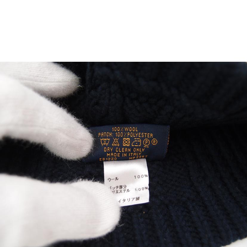 LOUIS VUITTON ルイ・ヴィトン/LVロゴエシャルプニット帽/ネイビー/MP2867//EB1***/Aランク/69