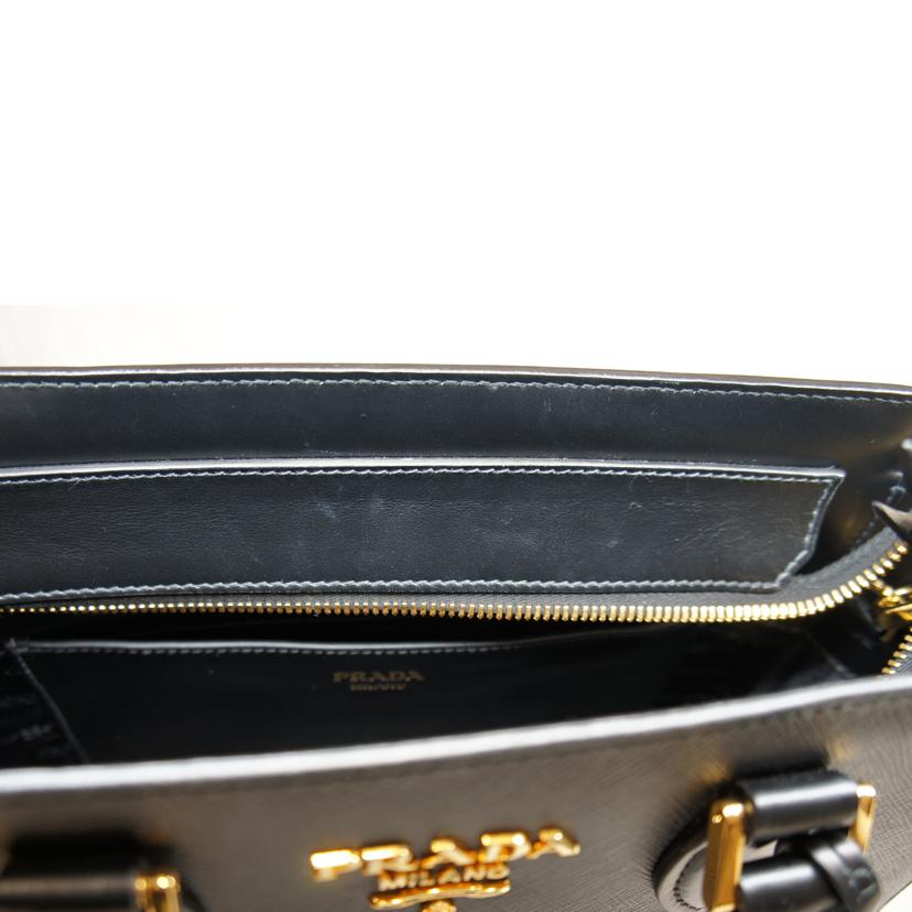 PRADA プラダ/サフィアーノレザー2WAYハンドバッグ/ブラック/1BA113//222/SAランク/92