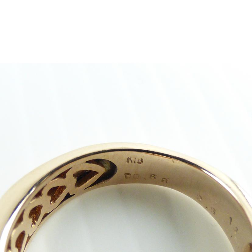 / K18ダイヤリング0.58ct//ABランク/64