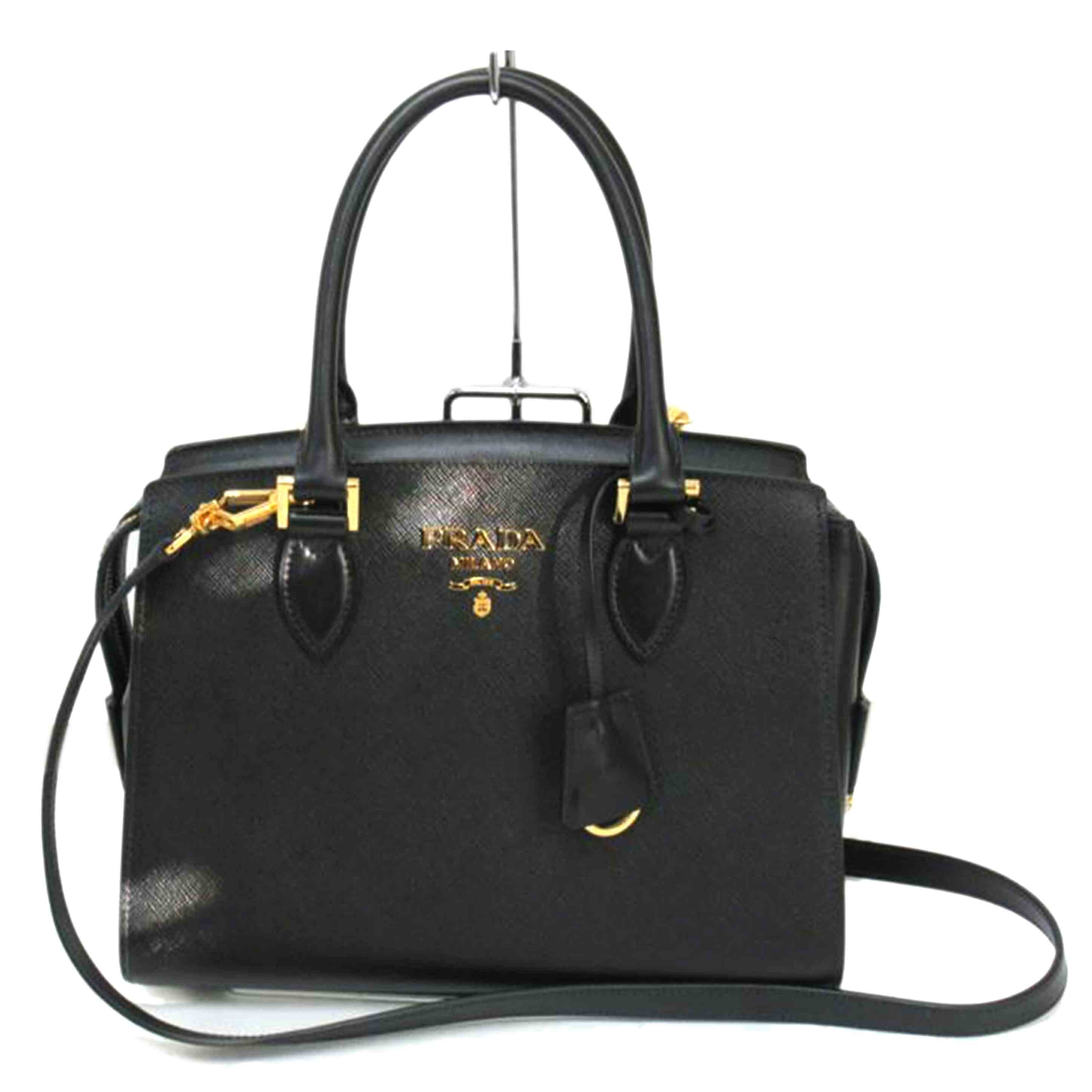 PRADA/2WAYハンドバッグ/レザー/1BA164//Aランク/63