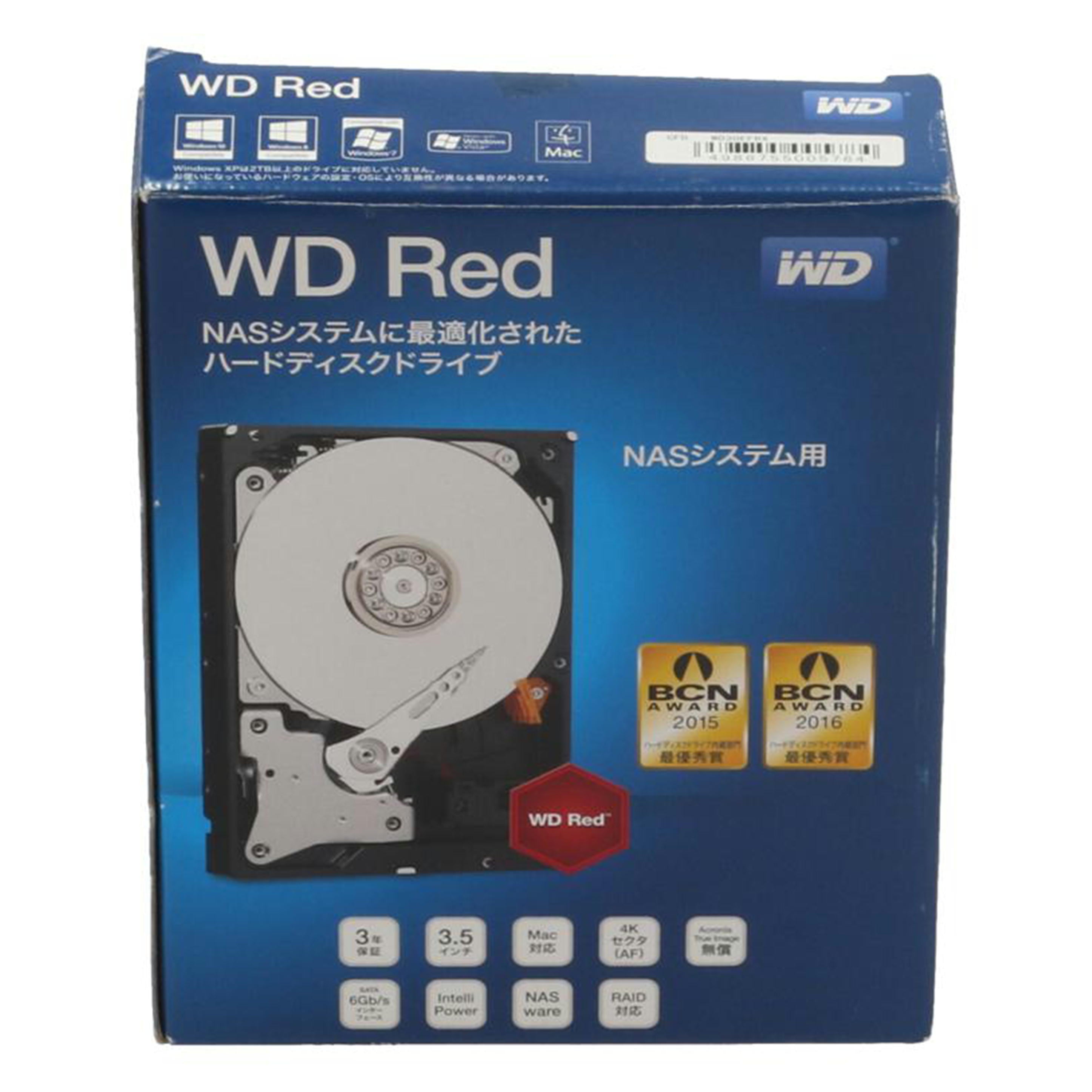 Western Digital WD ウエスタンデジタル /内蔵HDD 3TB 未使用/WD30EFRX//WCC4N7DUH7Z5/Sランク/82