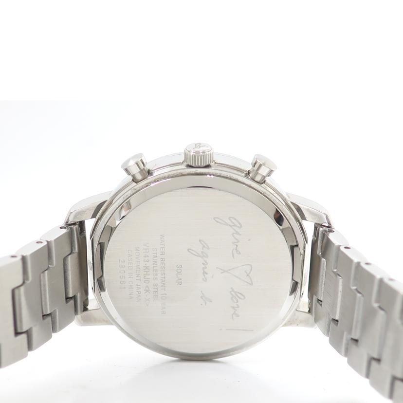 agnes b. アニアスb/ソーラー時計/クロノグラフ ユニセックス 男女兼用 ネイビー/VR43-KHJ0//280***/Aランク/65