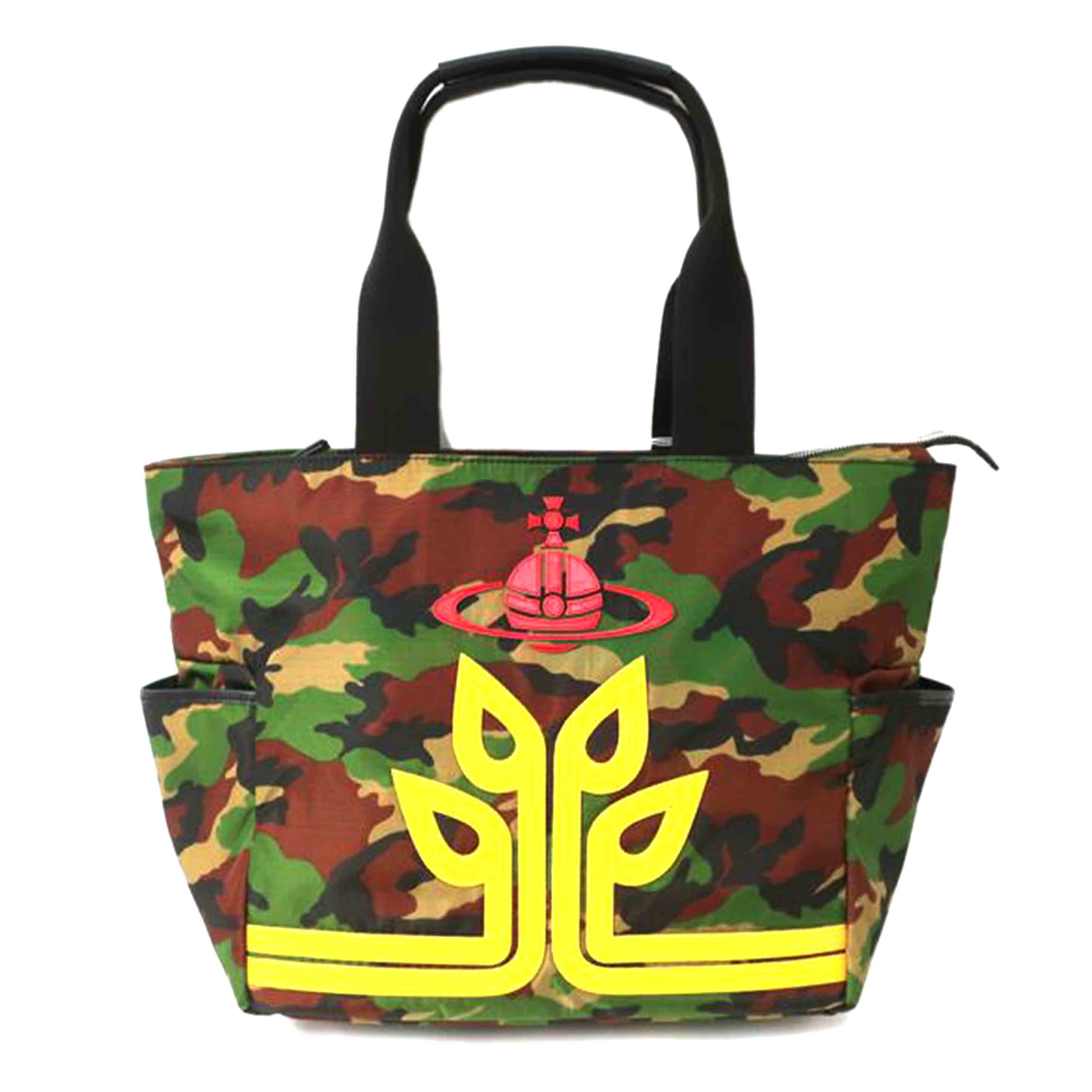 Vivienne Westwood ヴィヴィアンウエストウッド/ナイロンビックトートバッグ 迷彩×レッド オーブ/VWH101//SAランク/65
