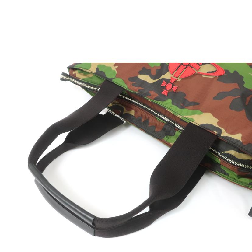 Vivienne Westwood ヴィヴィアンウエストウッド/ナイロンビックトートバッグ 迷彩×レッド オーブ/VWH101//SAランク/65