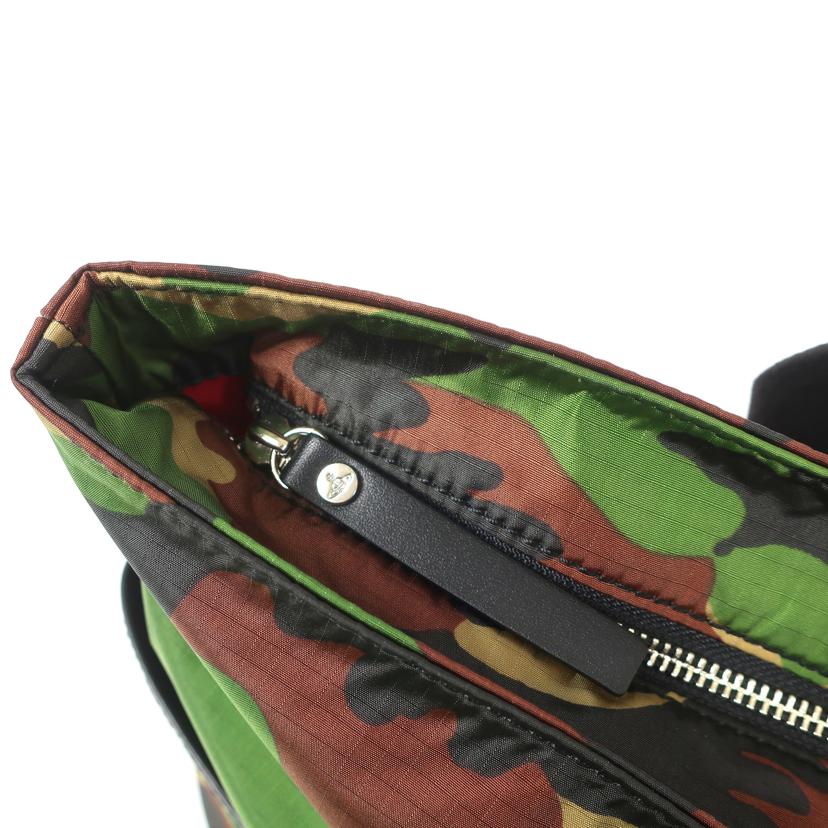Vivienne Westwood ヴィヴィアンウエストウッド/ナイロンビックトートバッグ 迷彩×レッド オーブ/VWH101//SAランク/65