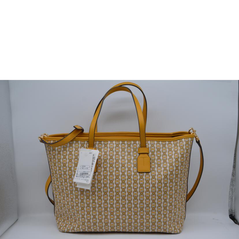 TORY BURCH トリーバーチ/ジェミニリンクキャンバス2wayレザートート/53304 783//Aランク/89