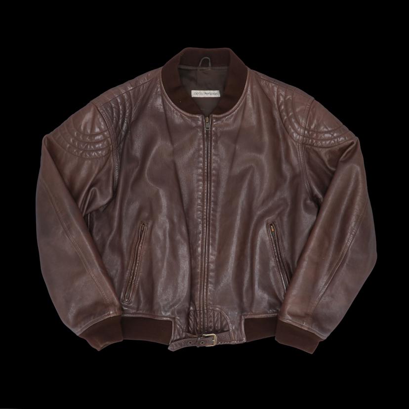 EMPORIO ARMANI/90'SPELLEレザーボンバージャケット/茶//Bランク/05