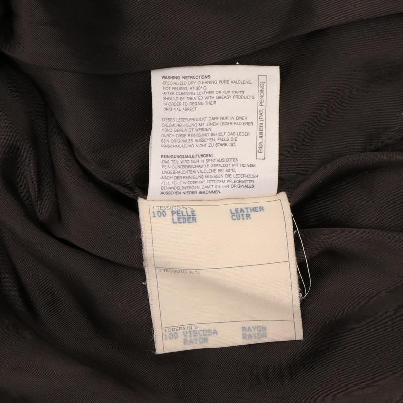 EMPORIO ARMANI/90'SPELLEレザーボンバージャケット/茶//Bランク/05