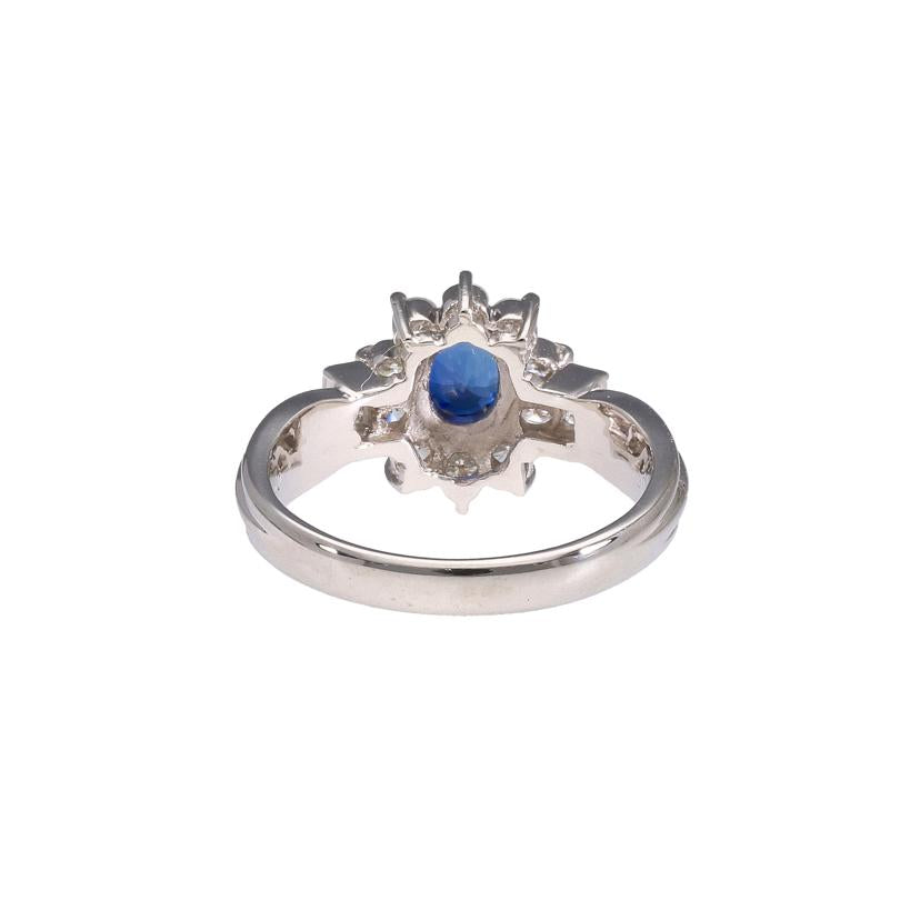 / PT900サファイアダイヤリング0.66/D0.51ct♯11//Aランク/19