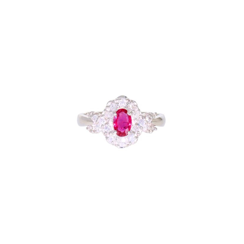 PT900ルビーダイヤリング0.46/D0.39ct//Aランク/64
