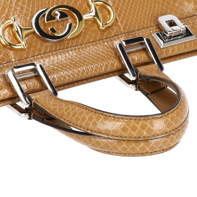 GUCCI グッチ/ズゥミパイソンスモールトップハンドルバッグ/569712//585***/Aランク/09