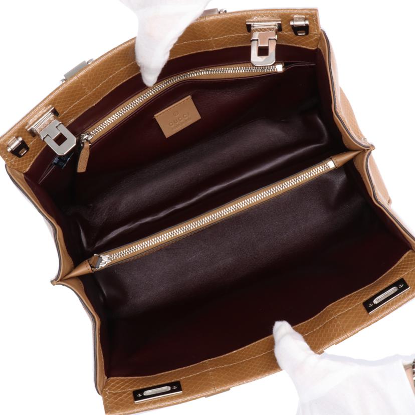 GUCCI グッチ/ズゥミパイソンスモールトップハンドルバッグ/569712//585***/Aランク/09