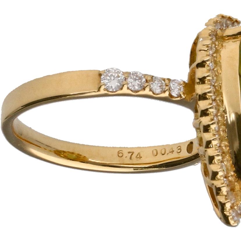 /◎K18スフェーンダイヤリング6.74/D0.43ct//Aランク/59