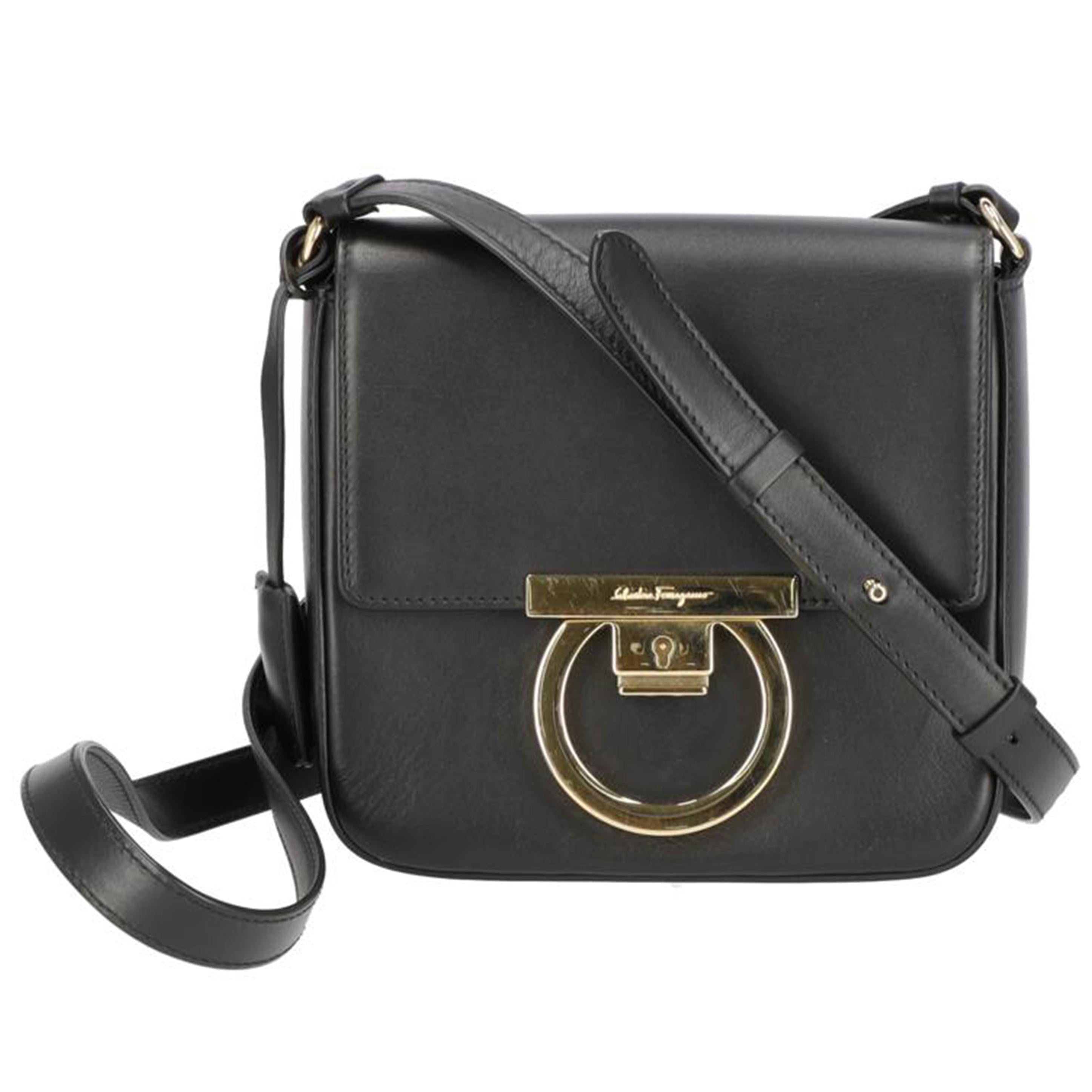 Salvatore Ferragamo サルバトーレフェラガモ/ガンチーニショルダーバッグ/AU-21//Aランク/09