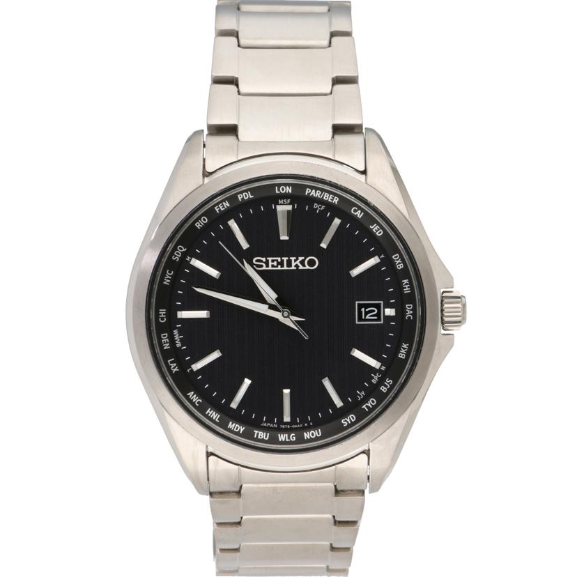 SEIKO セイコー/セイコーセレクション 黒文字盤/チタン/ソーラー/7B75-0AA0//2N0***/ABランク/01