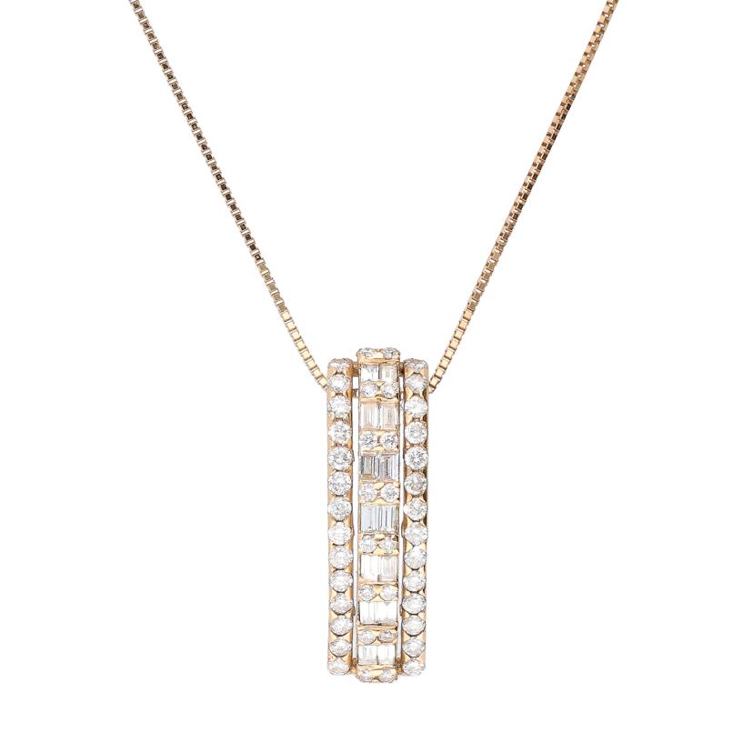 / K18ダイヤネックレス1.00ct//Aランク/92