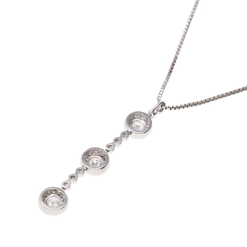 / K18WGダイヤネックレス1.00ct//Aランク/92