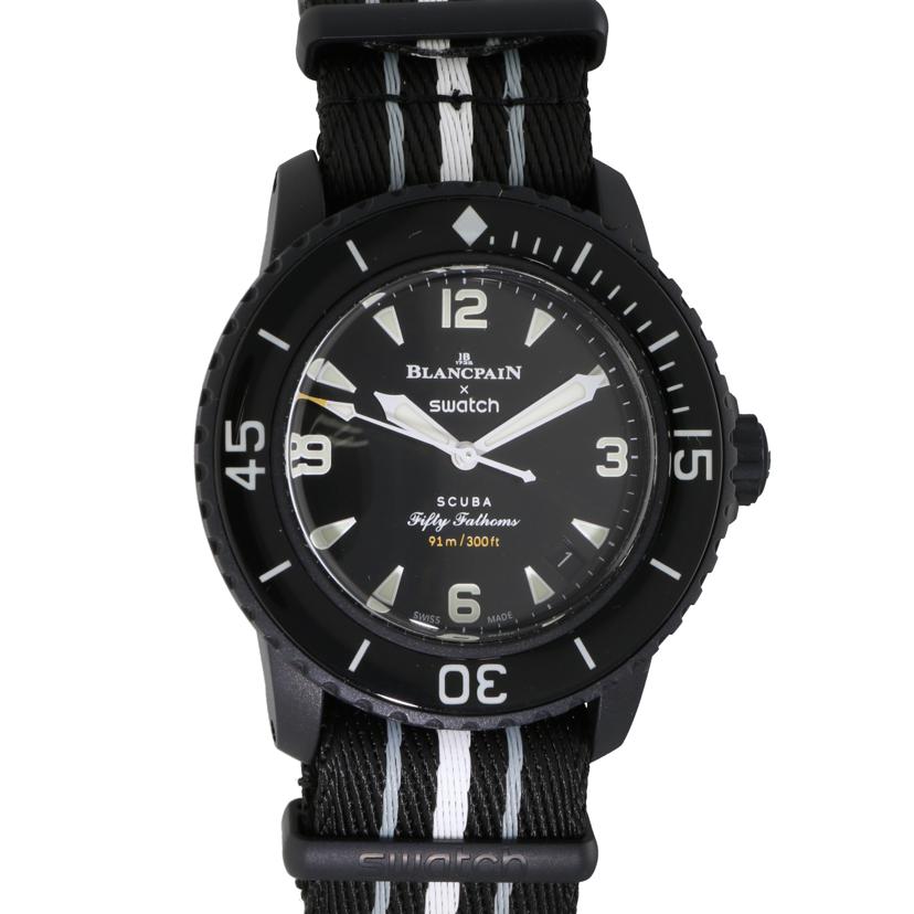 BLANCPAIN×swatch ブランパン×スウォッチ/フィフィティファゾムス・オーシャンオブストーム/自動巻/SO35B400//SAランク/78