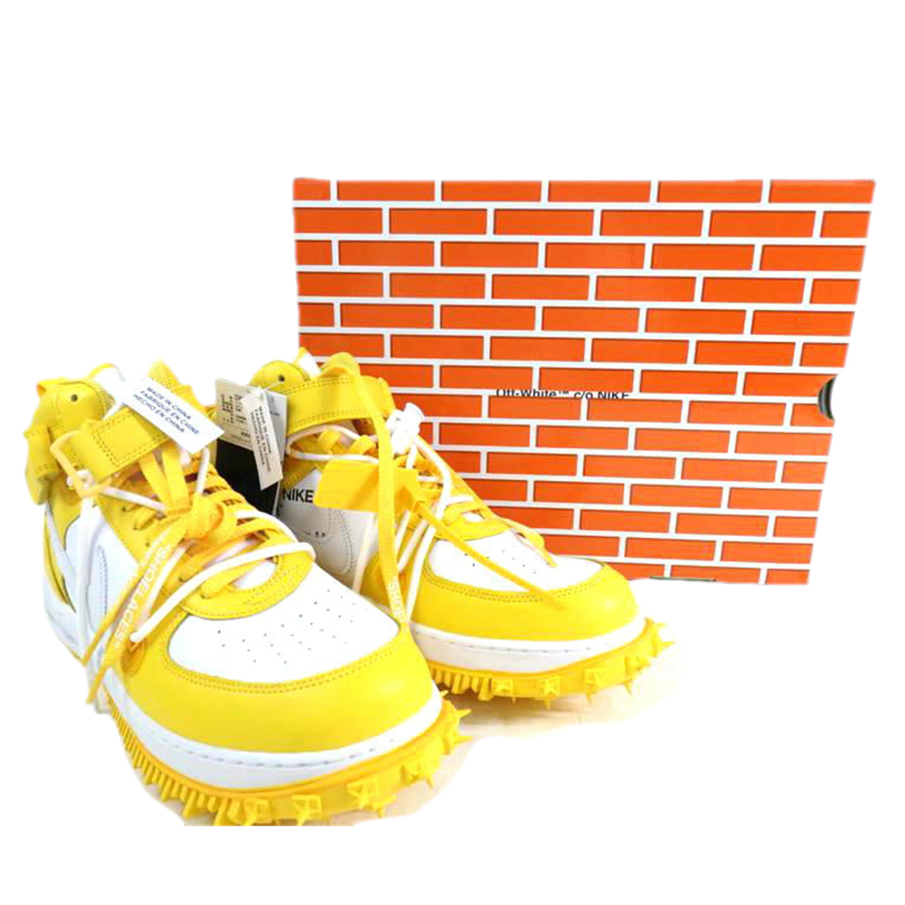 NIKE×OFF WHITE ナイキ/AIR FORCE1 MID SP LTHR/DR0500-101//Sランク/84