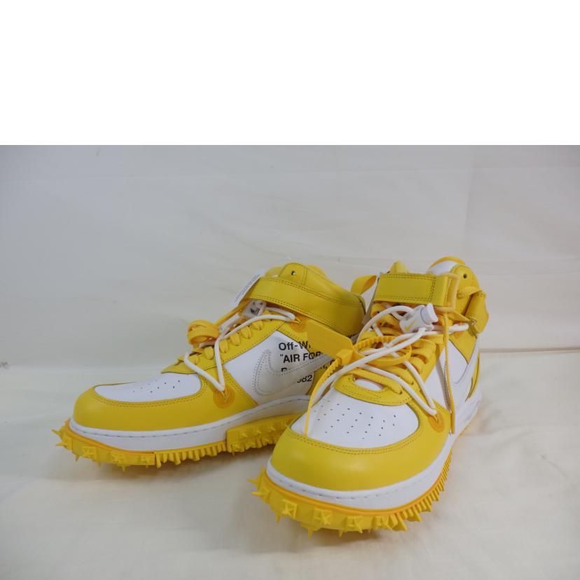 NIKE×OFF WHITE ナイキ/AIR FORCE1 MID SP LTHR/DR0500-101//Sランク/84