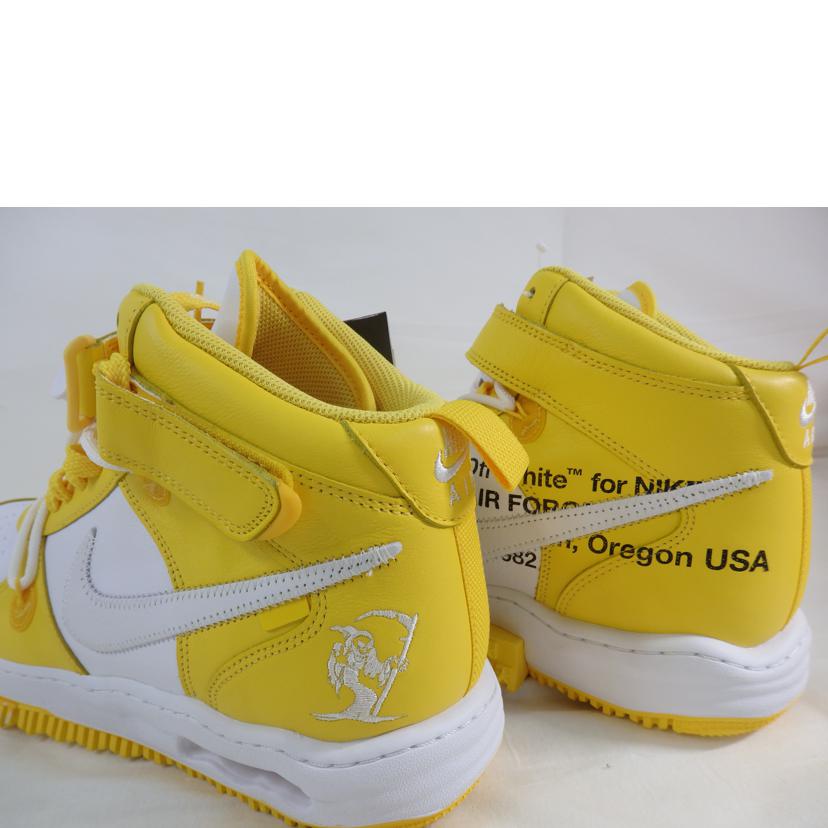 NIKE×OFF WHITE ナイキ/AIR FORCE1 MID SP LTHR/DR0500-101//Sランク/84