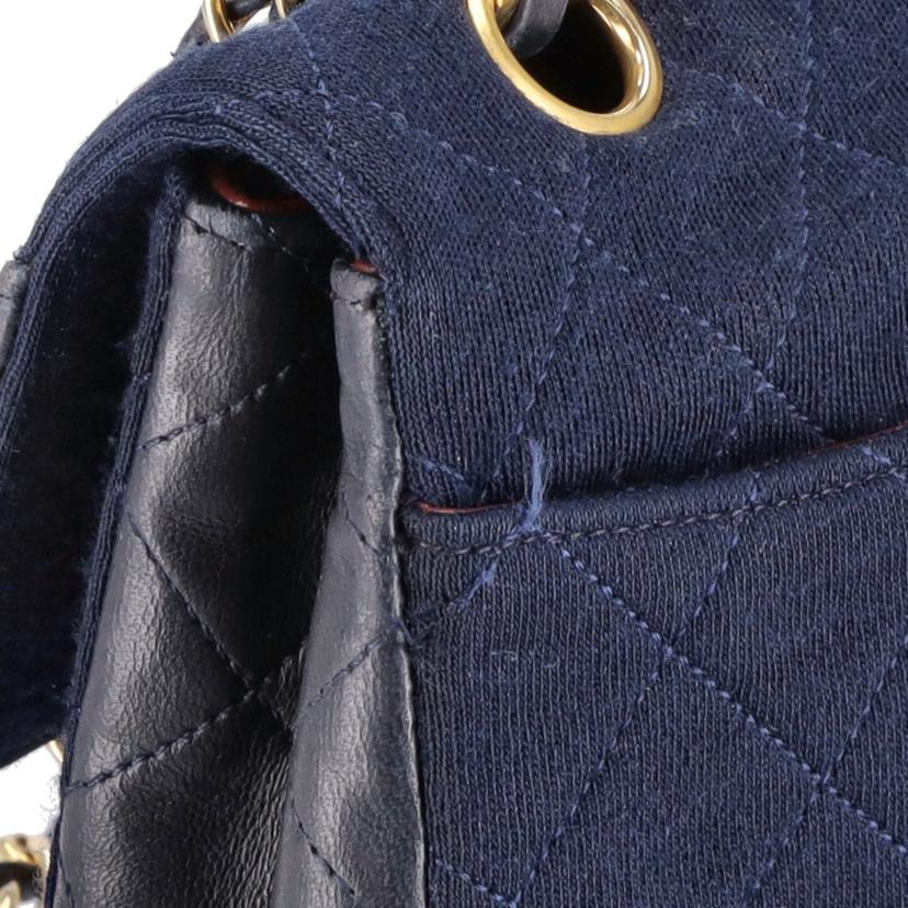 CHANEL シャネル/ラムスキン×コットン/ダブルフラップチェーンショルダーバッグ//148****/Bランク/91