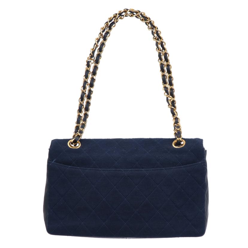 CHANEL シャネル/ラムスキン×コットン/ダブルフラップチェーンショルダーバッグ//148****/Bランク/91