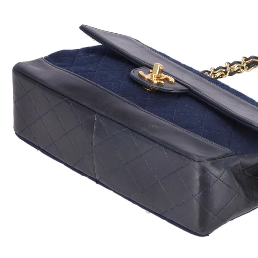 CHANEL シャネル/ラムスキン×コットン/ダブルフラップチェーンショルダーバッグ//148****/Bランク/91