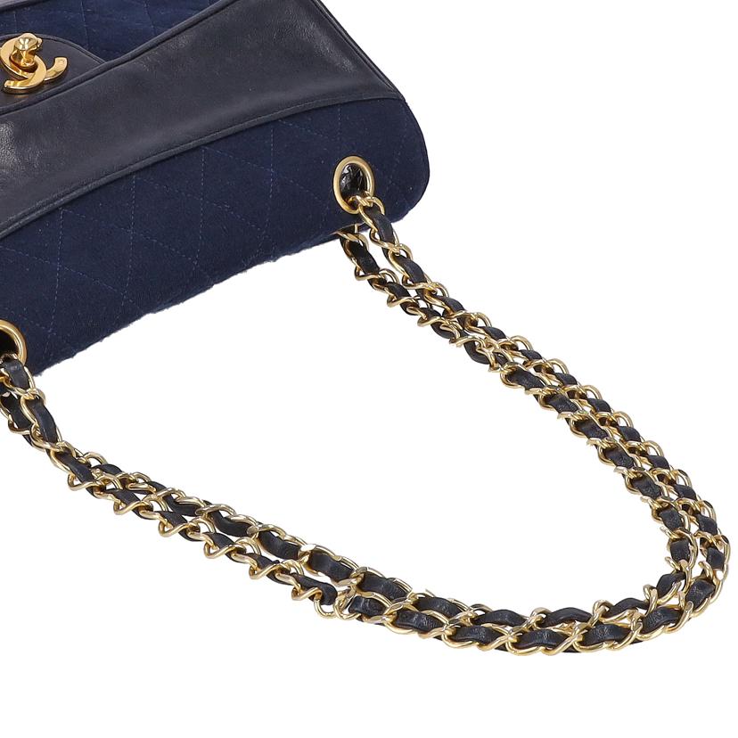 CHANEL シャネル/ラムスキン×コットン/ダブルフラップチェーンショルダーバッグ//148****/Bランク/91