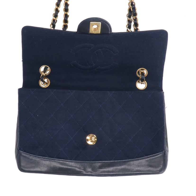 CHANEL シャネル/ラムスキン×コットン/ダブルフラップチェーンショルダーバッグ//148****/Bランク/91