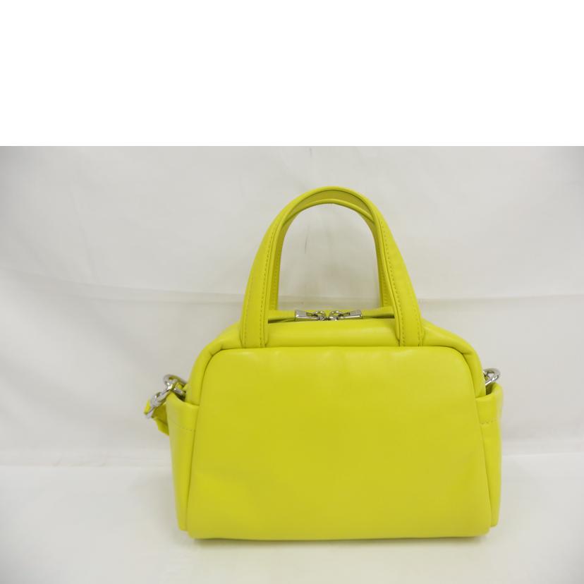 Kate Spade ケイトスペード/パフドレザーサッチェルショルダーバック/イエロー//ABランク/82