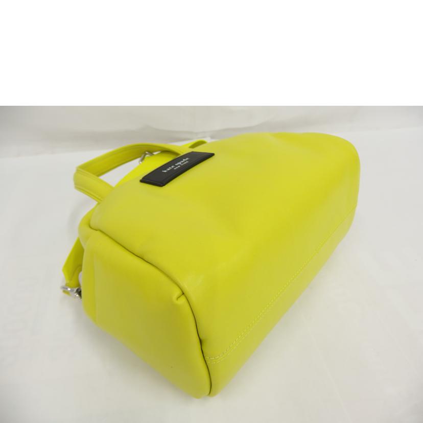 Kate Spade ケイトスペード/パフドレザーサッチェルショルダーバック/イエロー//ABランク/82
